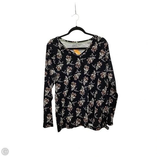Top Long Sleeve By Croft And Barrow In Black, Size: Xl