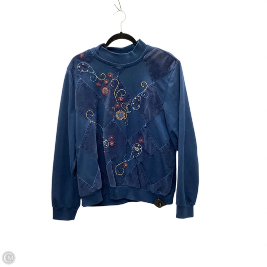 Sweatshirt Crewneck By Alfred Dunner In Blue, Size: Xl