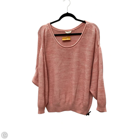 Top Long Sleeve By Terra & Sky In Pink, Size: Xl