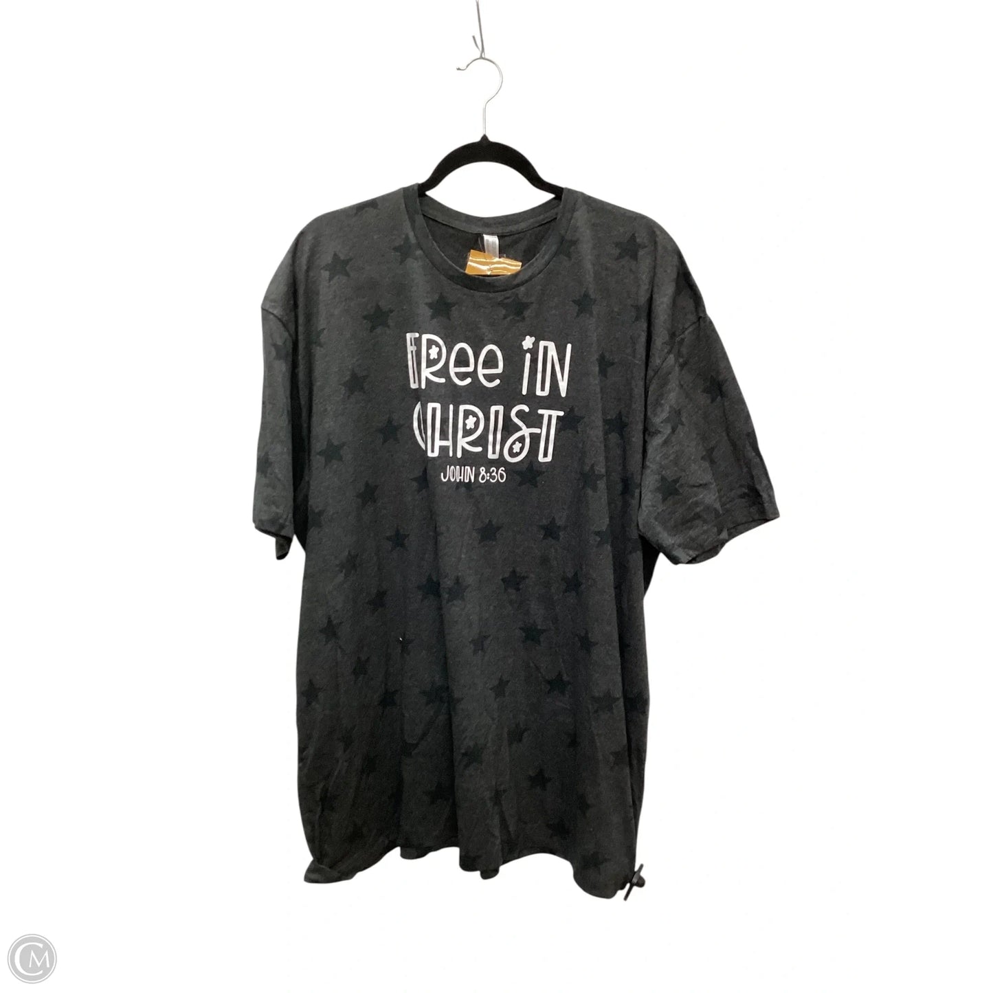 Top Short Sleeve Basic By Clothes Mentor In Grey, Size: 3x