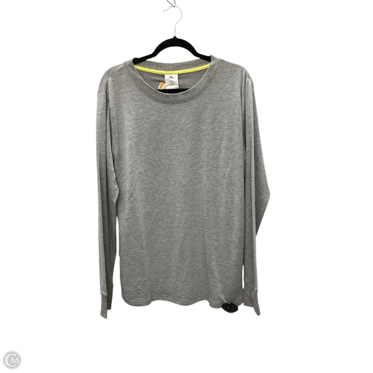 Athletic Top Long Sleeve Crewneck By Crane In Grey, Size: Xl