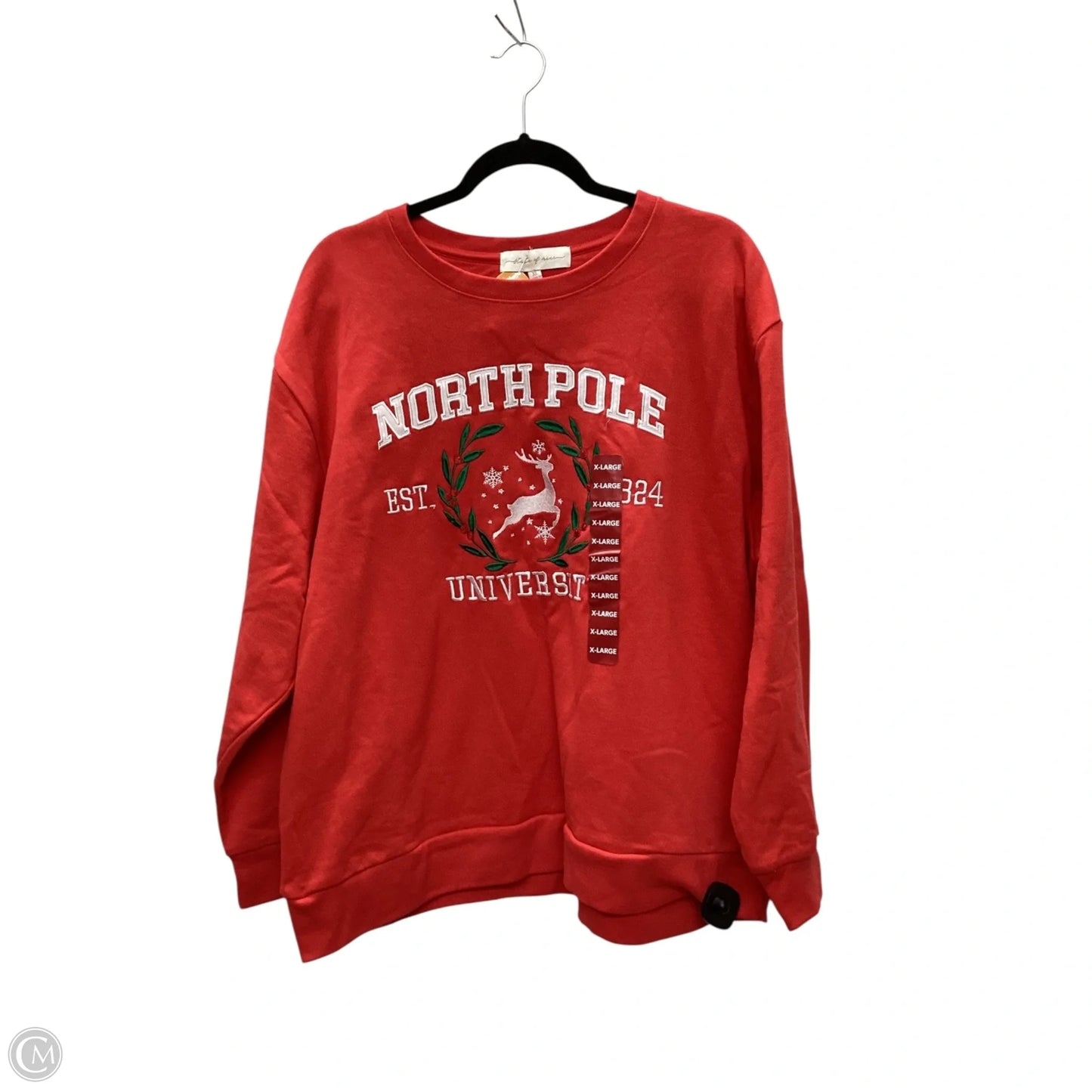 Sweatshirt Crewneck By State Of Mine In Red, Size: Xl