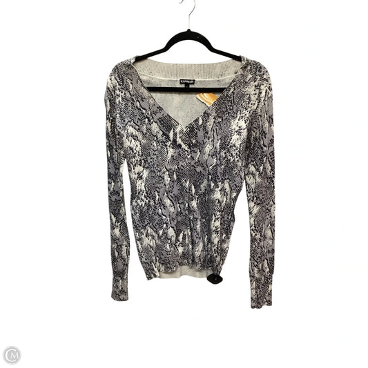 Top Long Sleeve By Express In Grey, Size: M