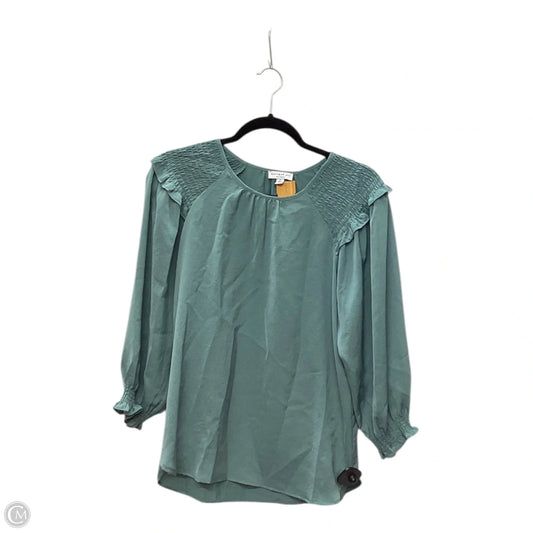 Blouse Long Sleeve By Current Air In Green, Size: S