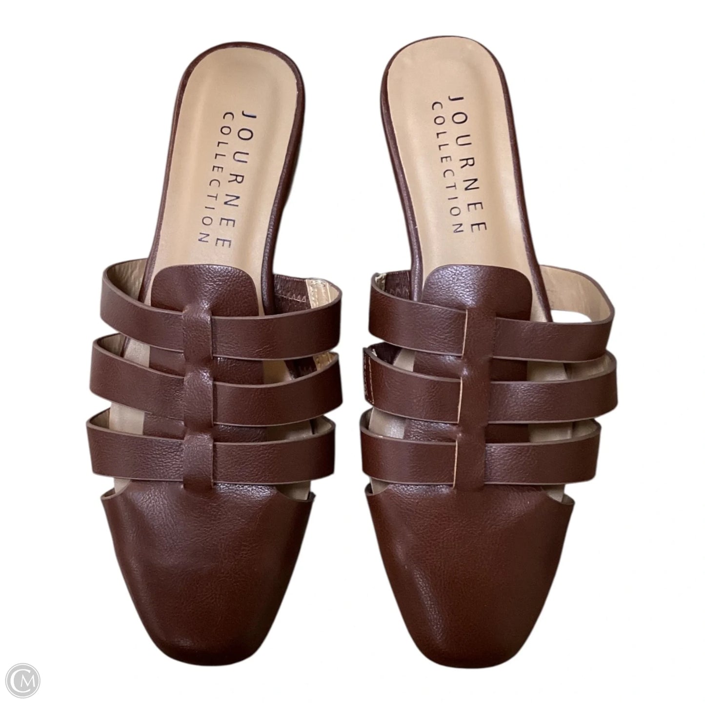 Sandals Flats By Journee In Brown, Size: 6