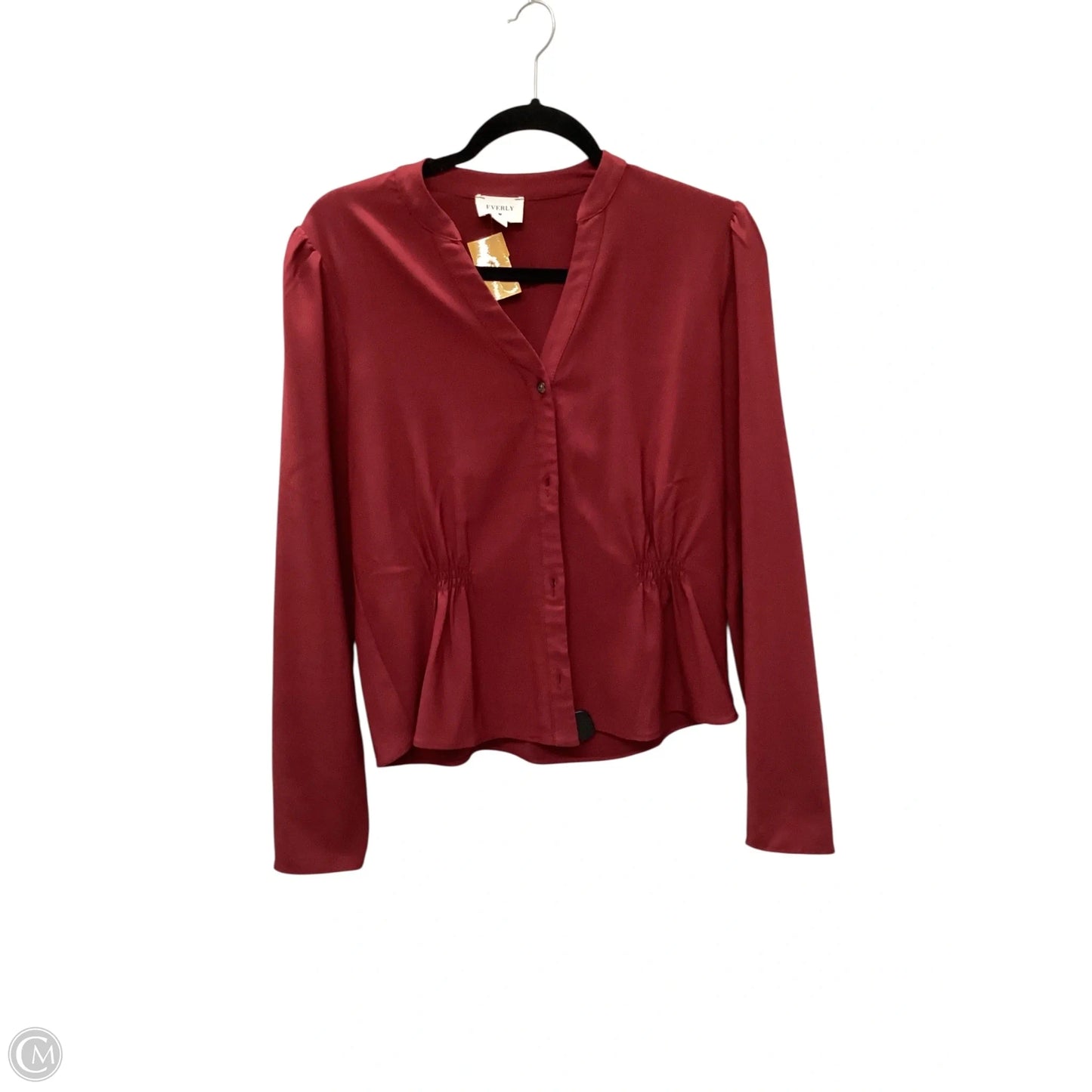 Blouse Long Sleeve By Everly In Red, Size: M