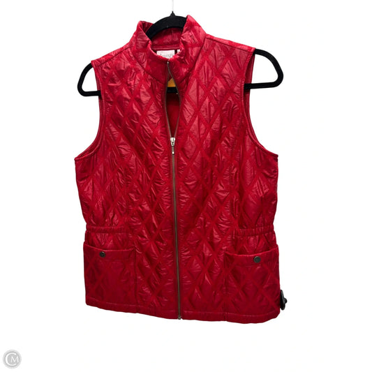 Vest Puffer & Quilted By Zenergy By Chicos In Red, Size: M