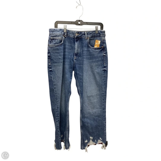 Jeans Cropped By Zara In Blue Denim, Size: 8