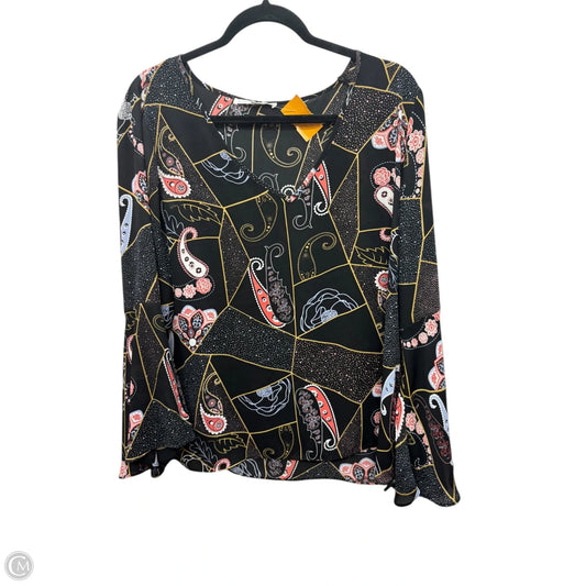 Blouse Long Sleeve By Violet And Claire In Paisley Print, Size: L