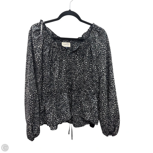 Blouse Long Sleeve By Universal Thread In Black, Size: Xl