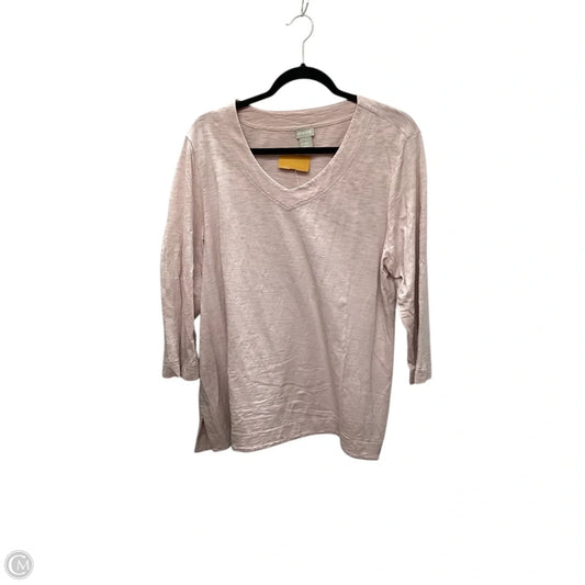 Top Long Sleeve By Chicos In Pink, Size: Xl