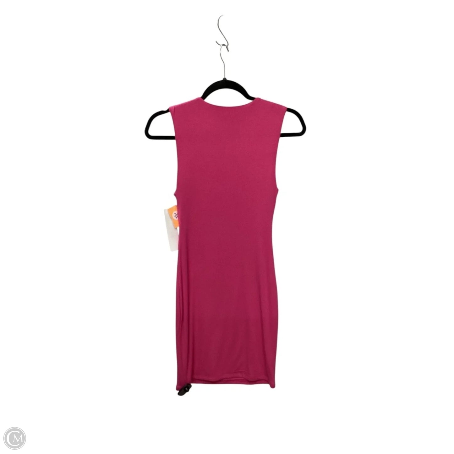Designer Dress Casual Short By Nakedwardrobe In Pink, Size: L