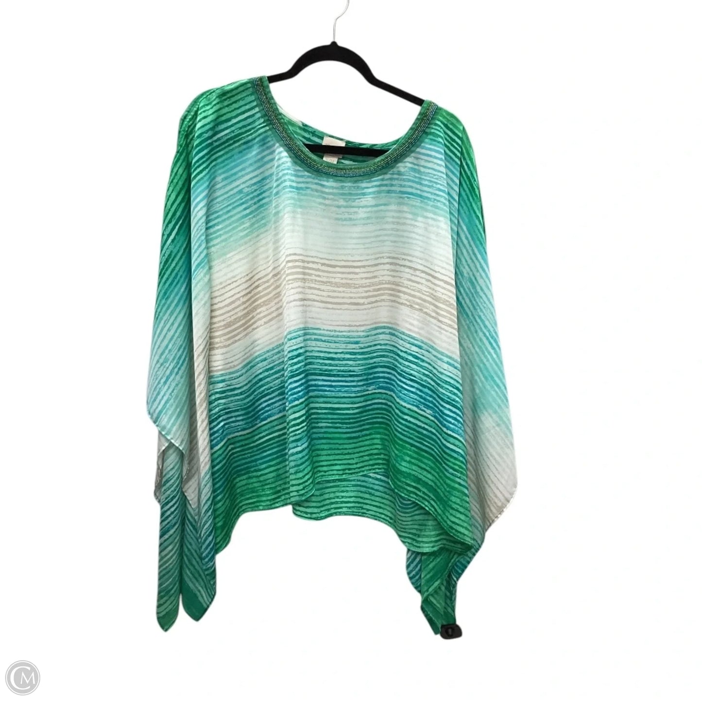 Top Short Sleeve By Chicos In Green, Size: S
