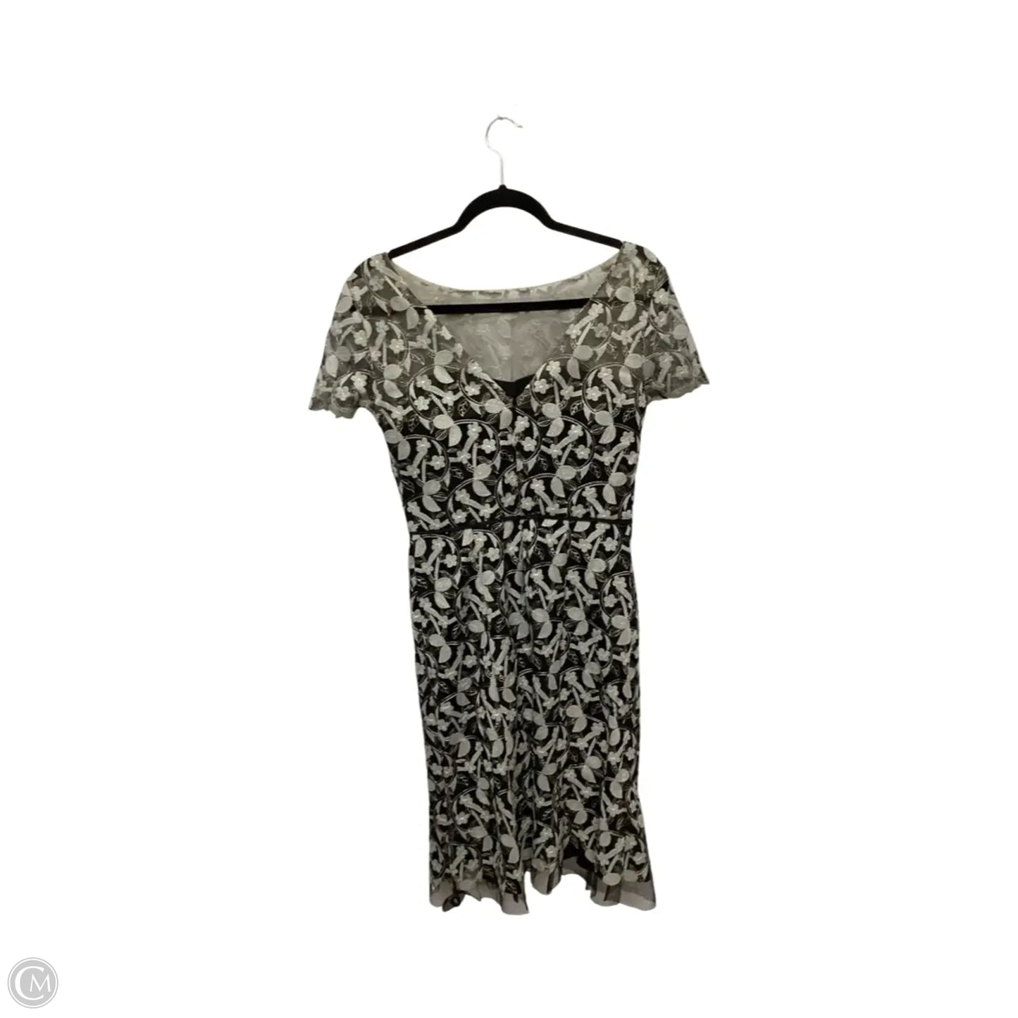 Designer Dress Party Short By Js Collections In Grey, Size: 2