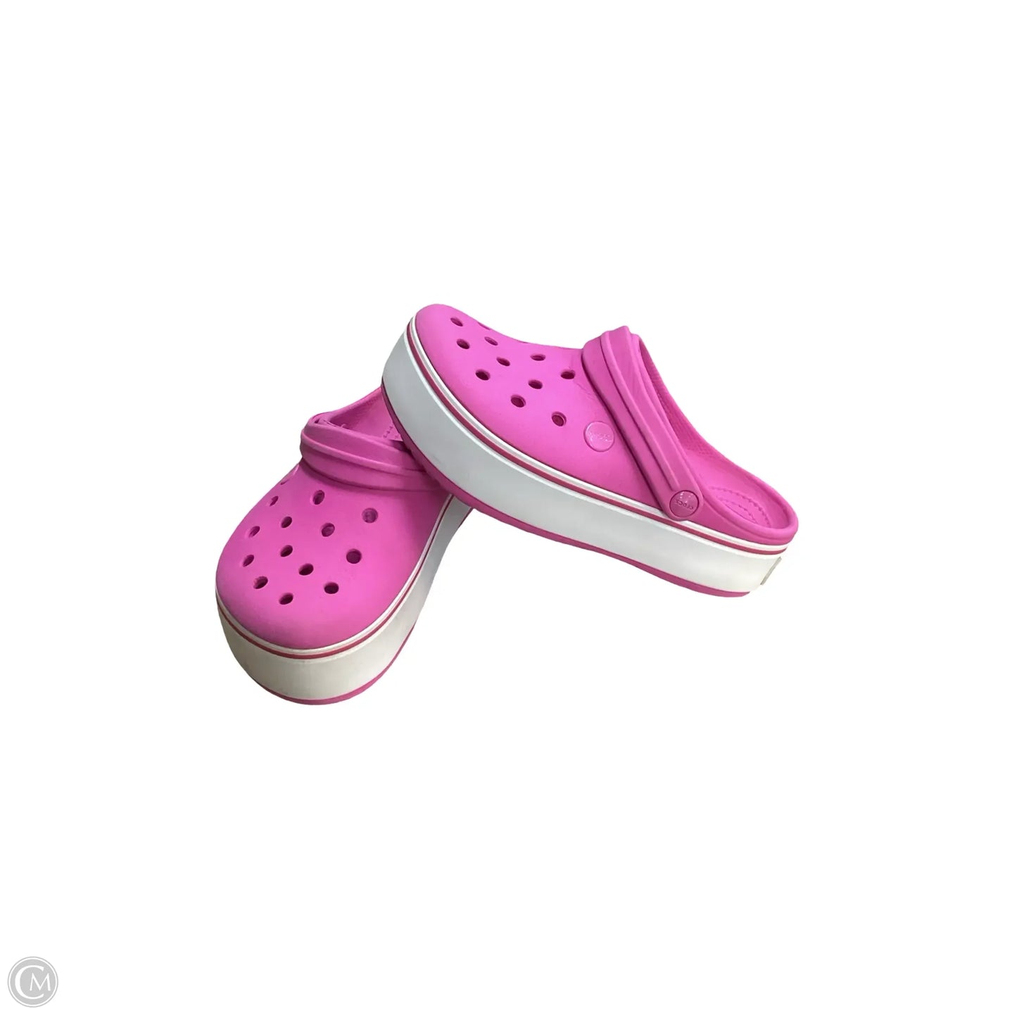 Shoes Flats By Crocs In Pink, Size: 6