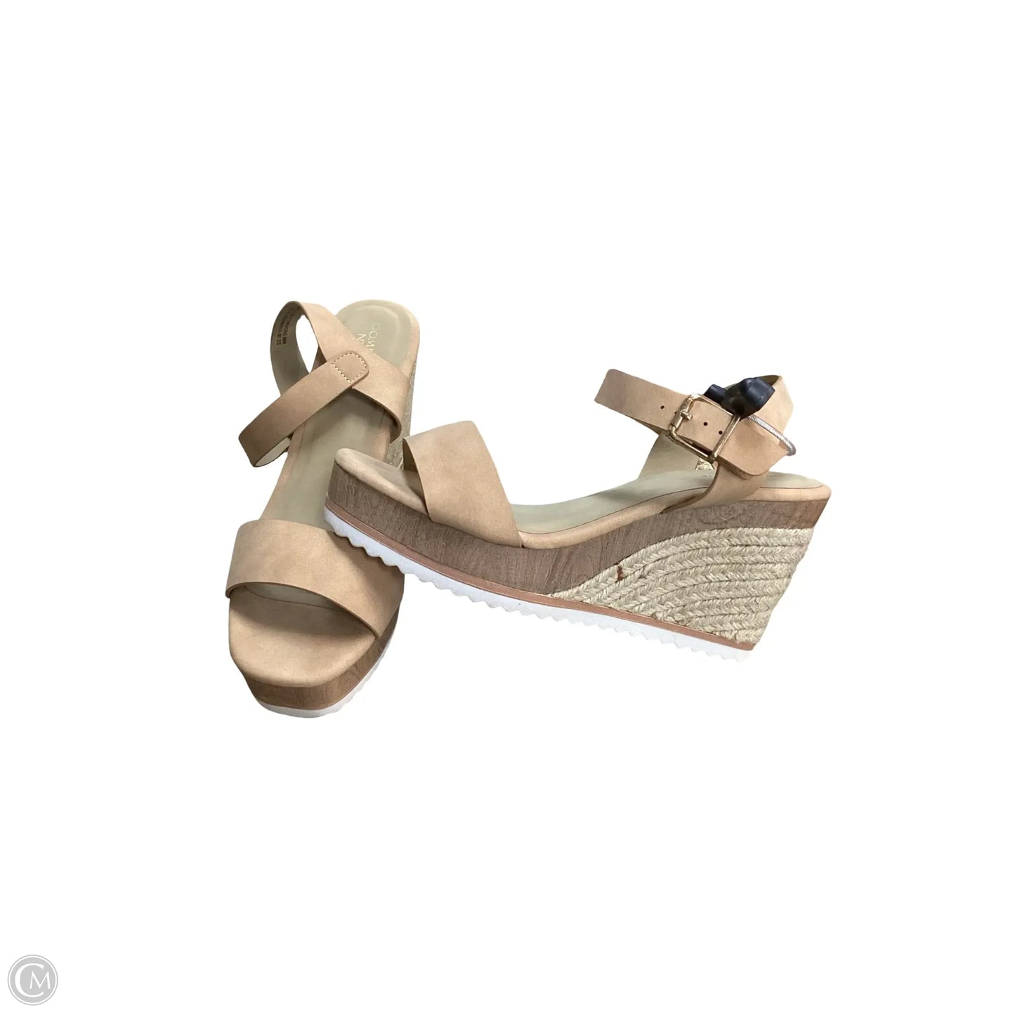 Sandals Heels Wedge By Clothes Mentor In Brown, Size: 10