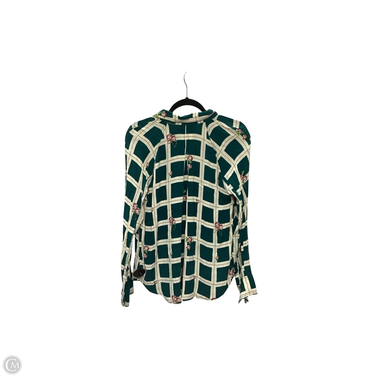 Blouse Long Sleeve By Free People In Green, Size: M