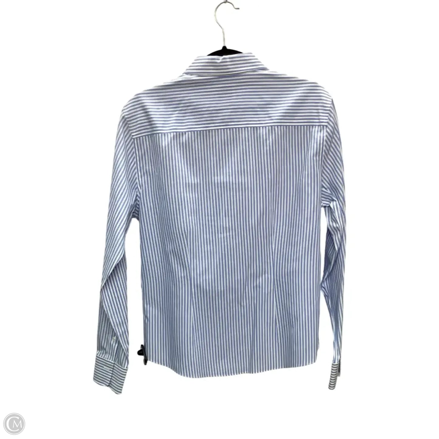 Blouse Long Sleeve By Brooks Brothers In Blue, Size: 8