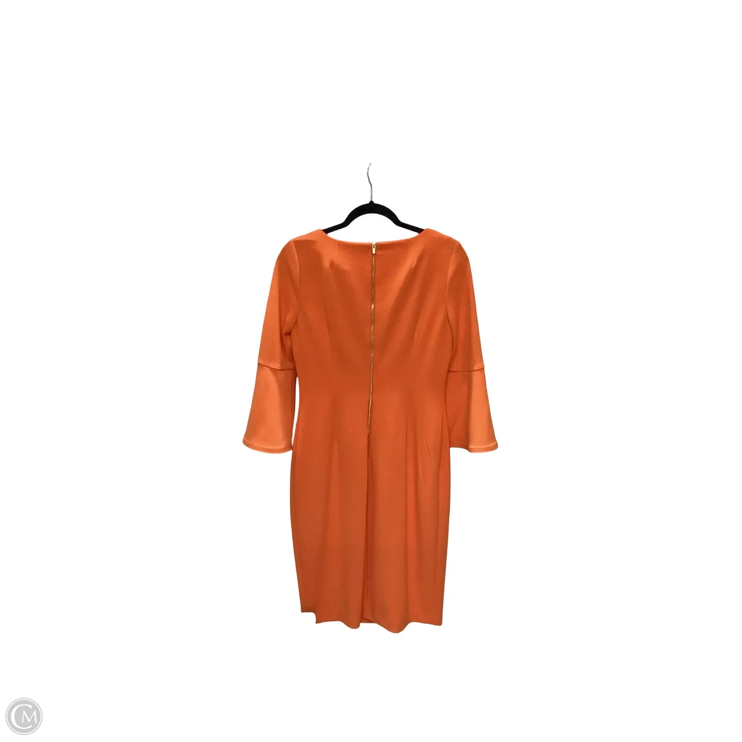 Dress Casual Short By Calvin Klein In Orange, Size: 8