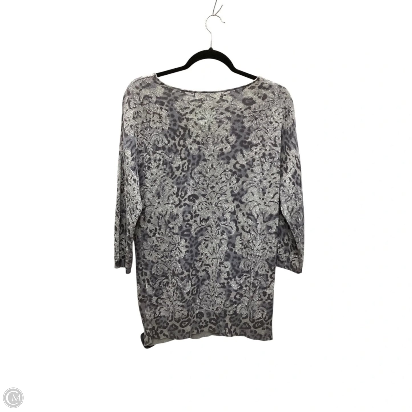 Top 3/4 Sleeve By Chicos In Grey, Size: M