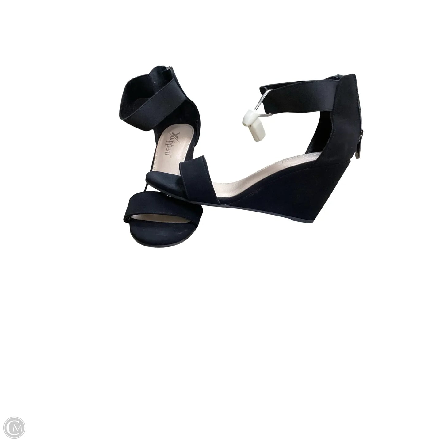 Sandals Heels Wedge By Xappeal In Black, Size: 6.5
