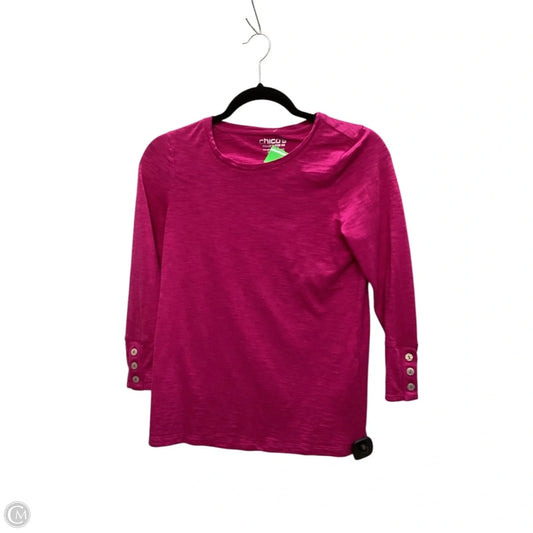 Top Long Sleeve By Chicos In Pink, Size: Xs