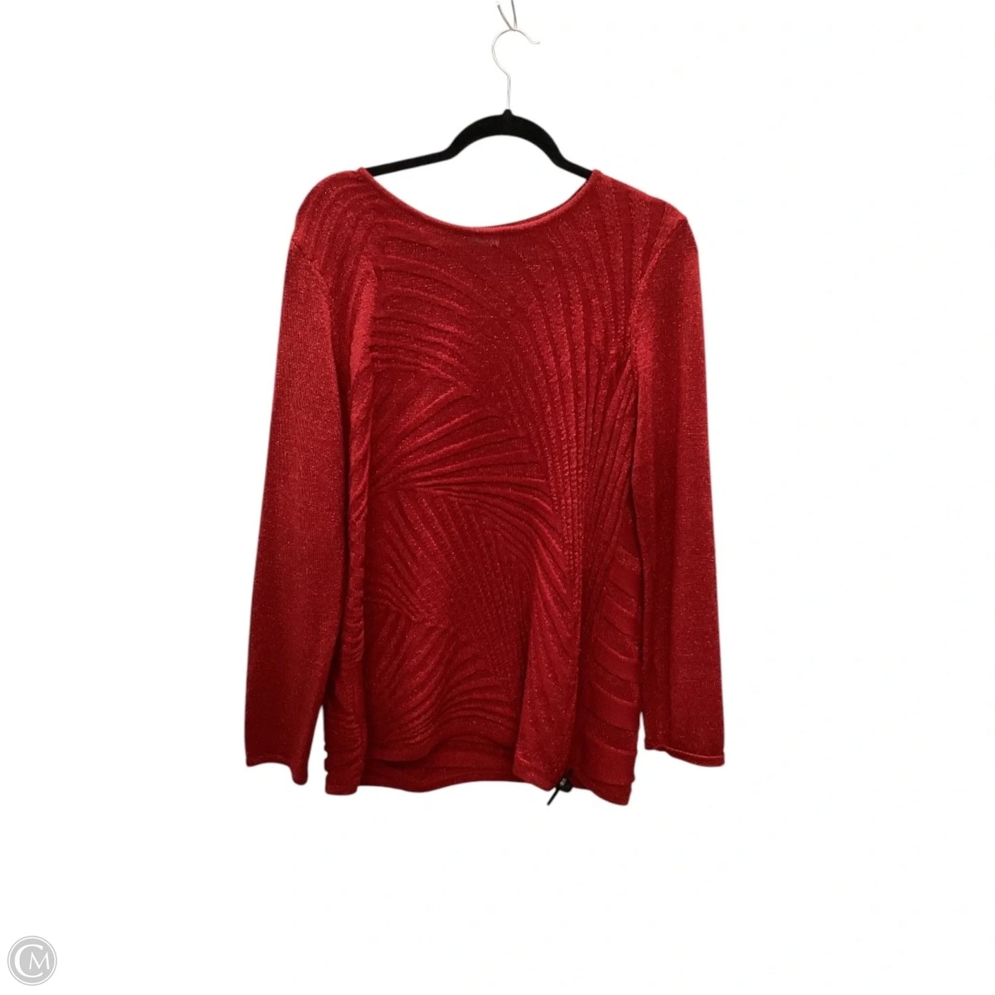 Top Long Sleeve By Chicos In Red, Size: L