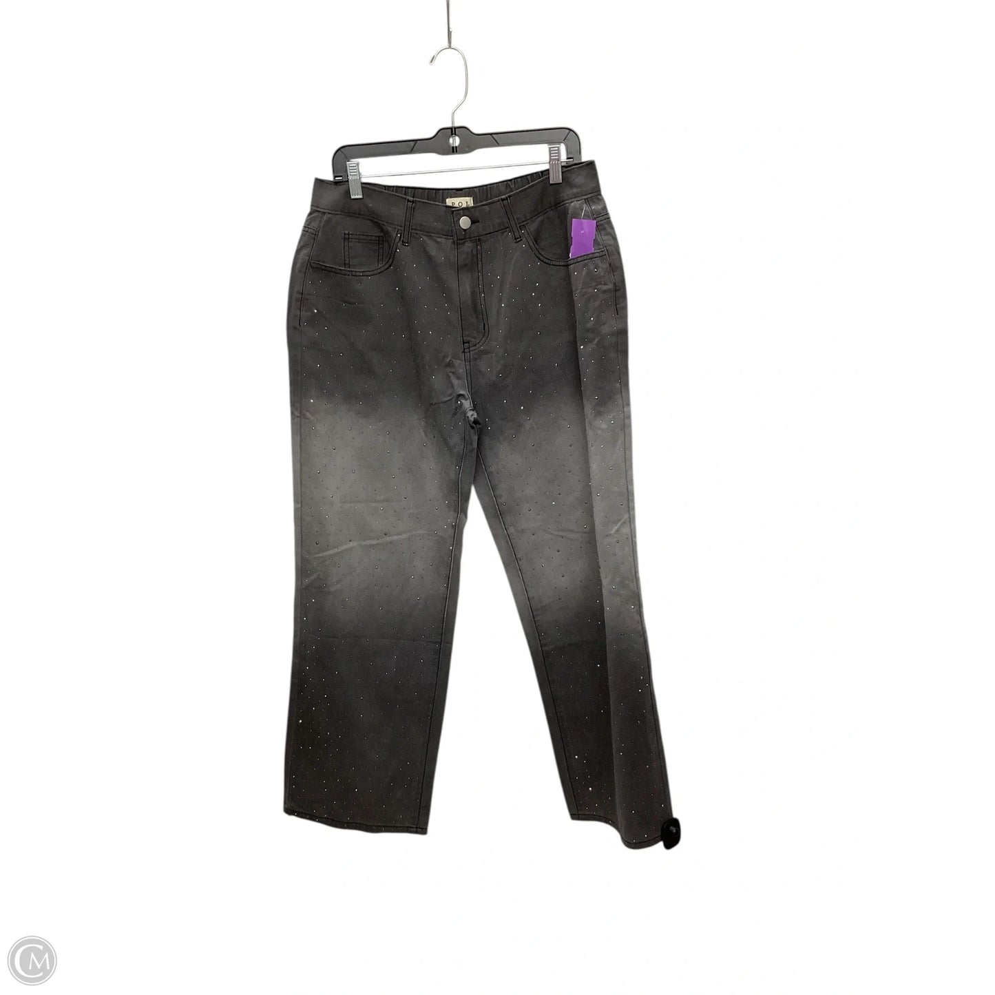 Jeans Wide Leg By Pol In Grey, Size: L