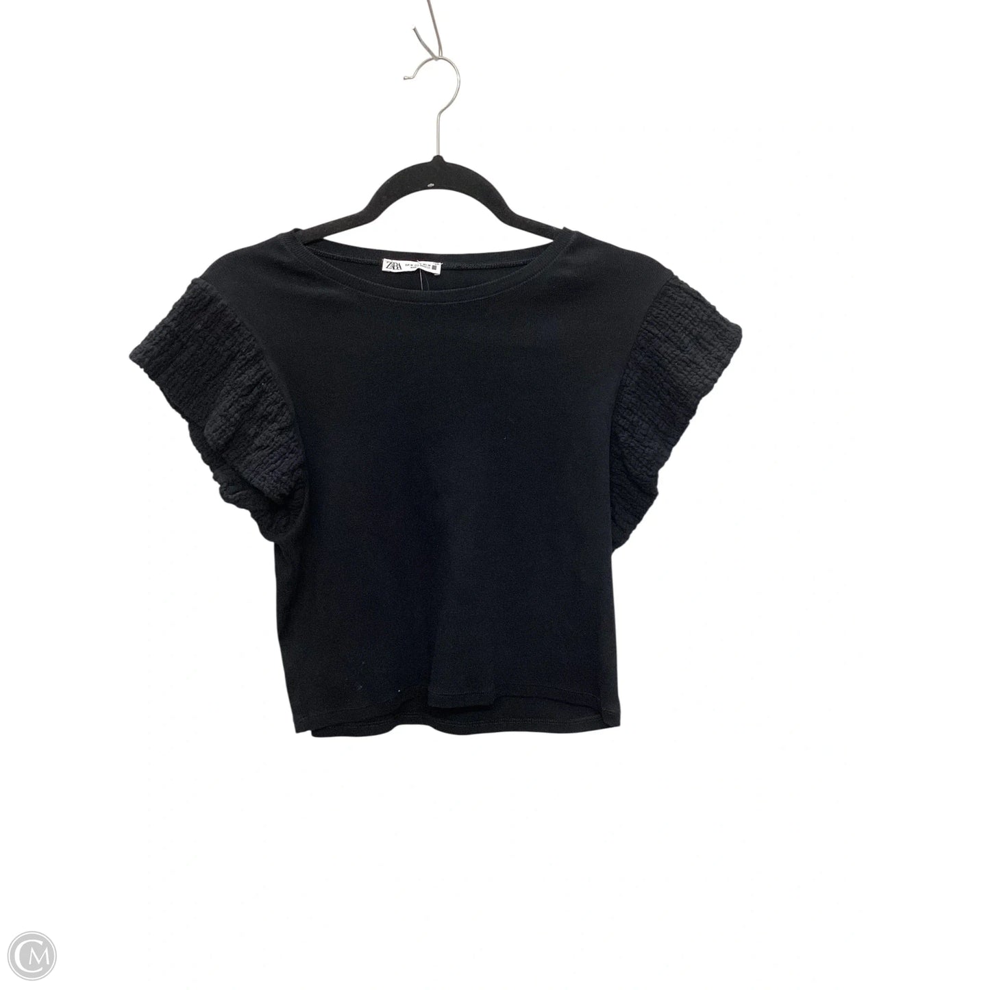 Top Sleeveless By Zara In Black, Size: M