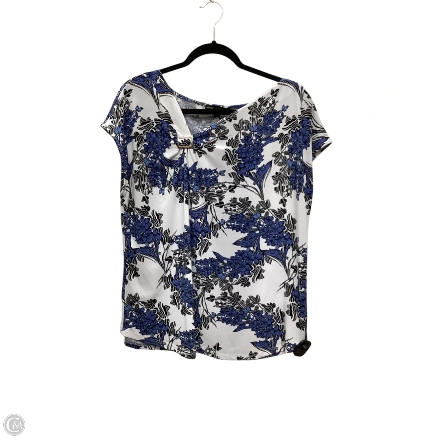 Top Short Sleeve By Adrienne Vittadini In Multi-colored, Size: Xl
