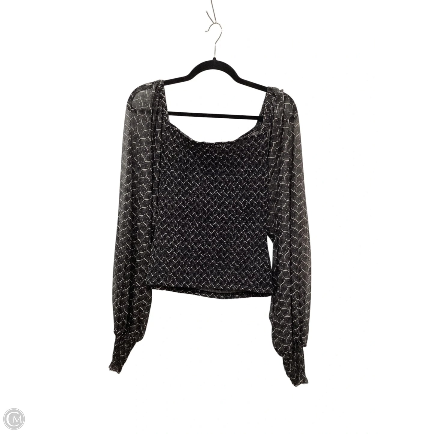 Top Long Sleeve By Anthropologie In Black, Size: M