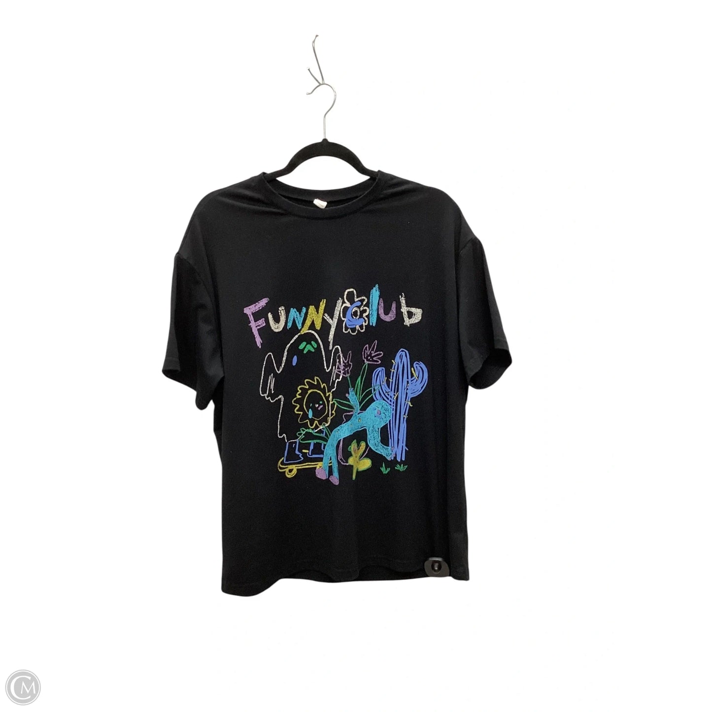 Top Short Sleeve Basic By Romwe In Black, Size: S