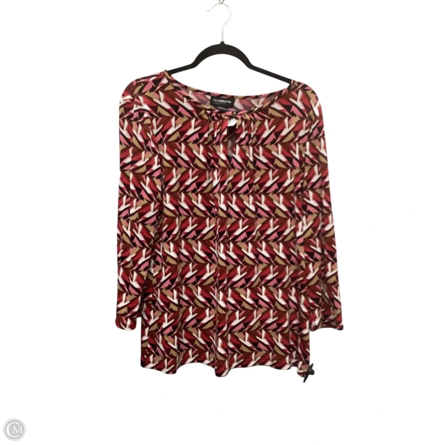 Top Long Sleeve By Liz Claiborne In Multi-colored, Size: L
