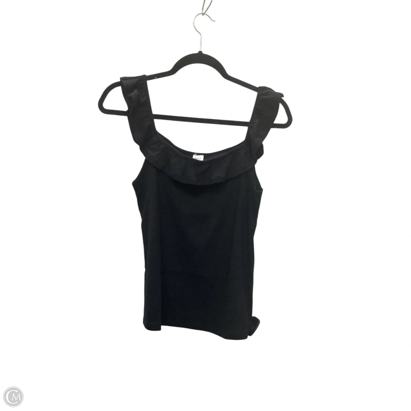 Top Sleeveless Basic By Gap In Black, Size: L