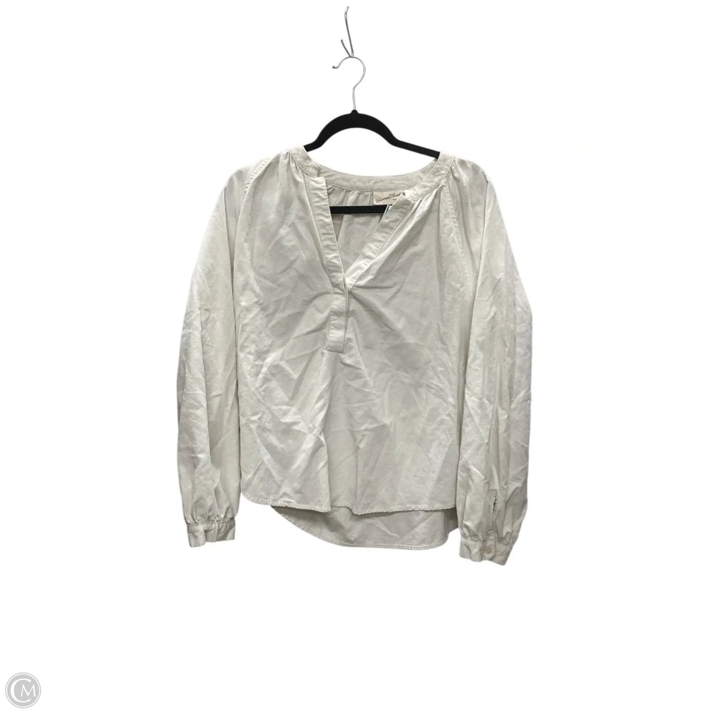 Top Long Sleeve By Universal Thread In Cream, Size: L