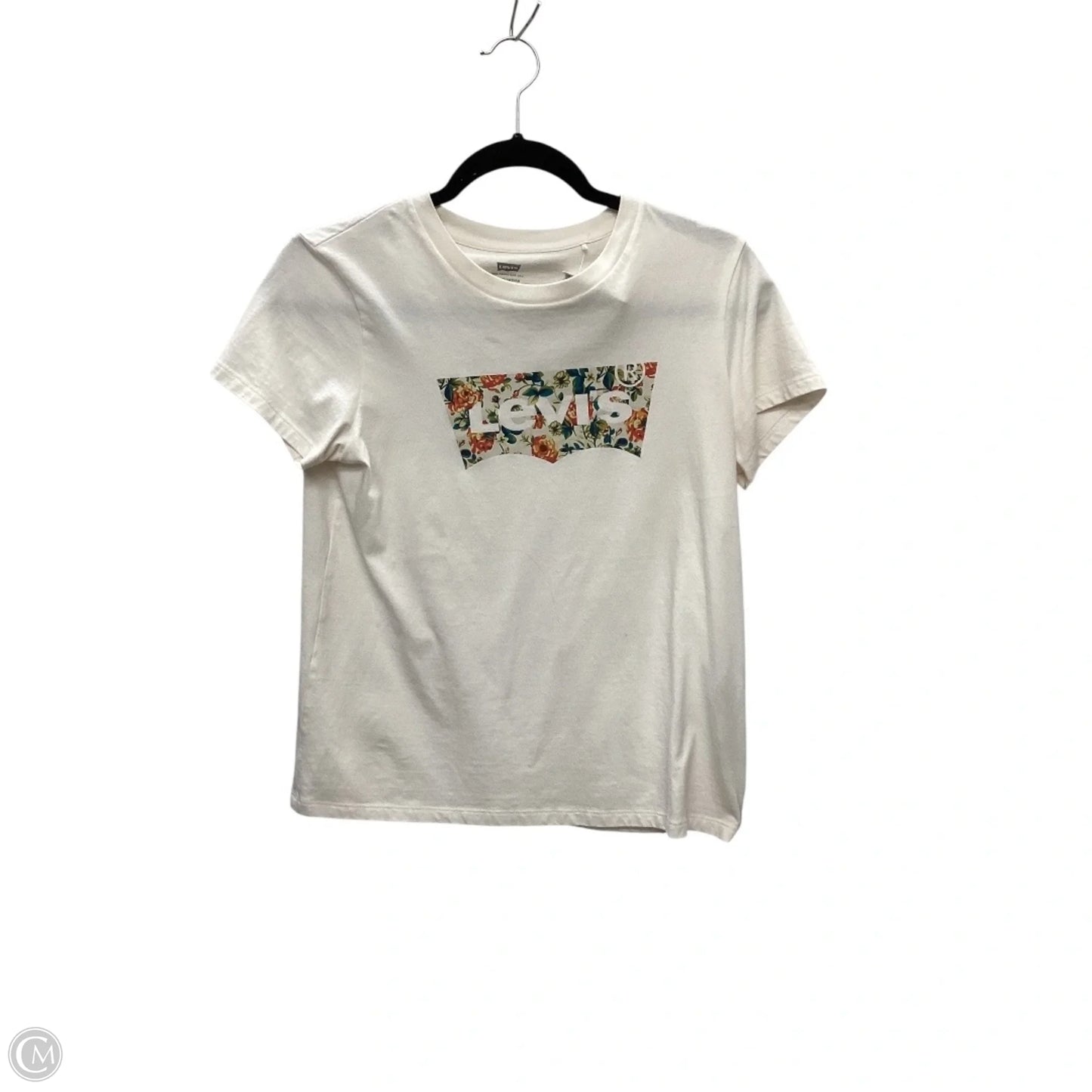 Top Short Sleeve Basic By Levis In Cream, Size: S