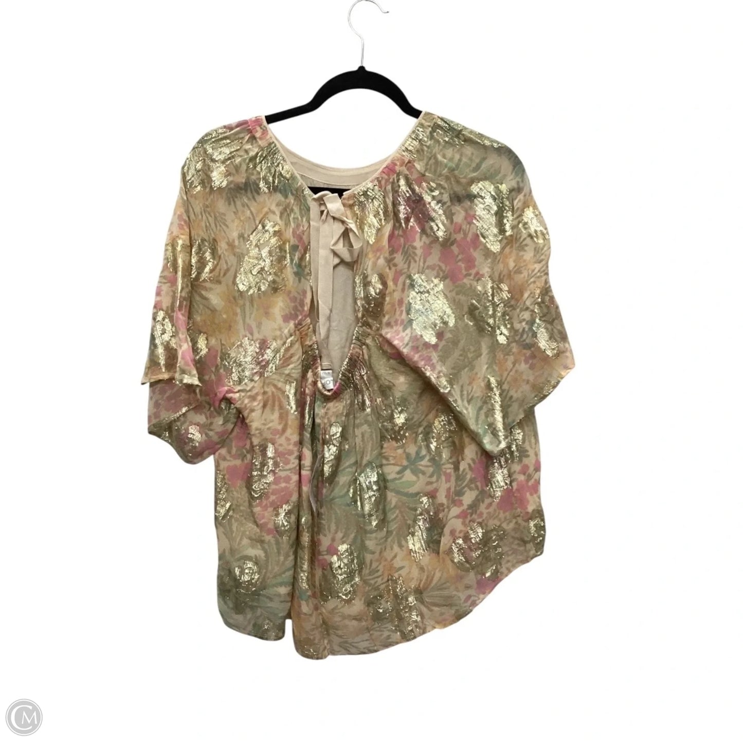 Top Short Sleeve By Loft In Multi-colored, Size: Xl