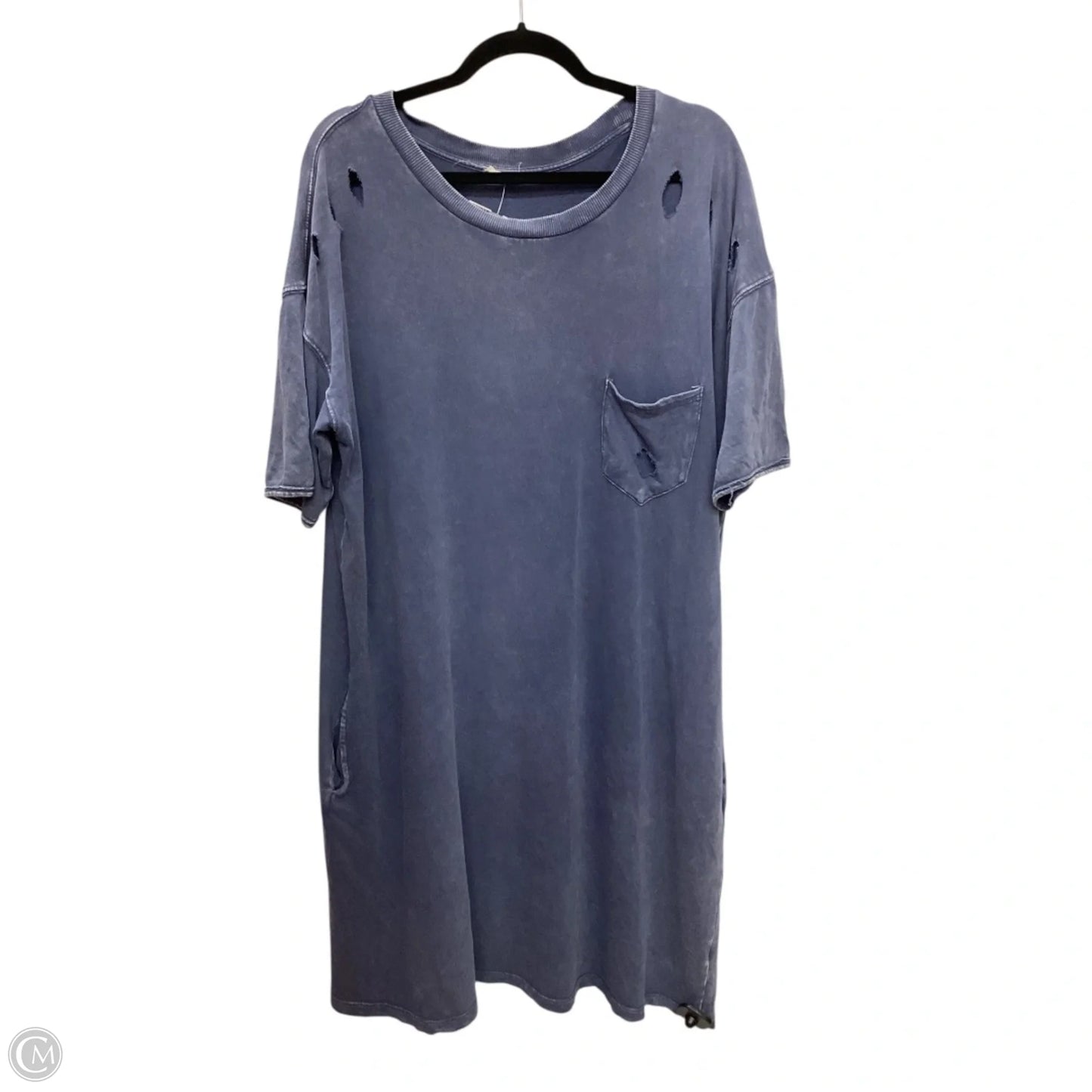 Dress Casual Midi By Easel In Blue, Size: 1x