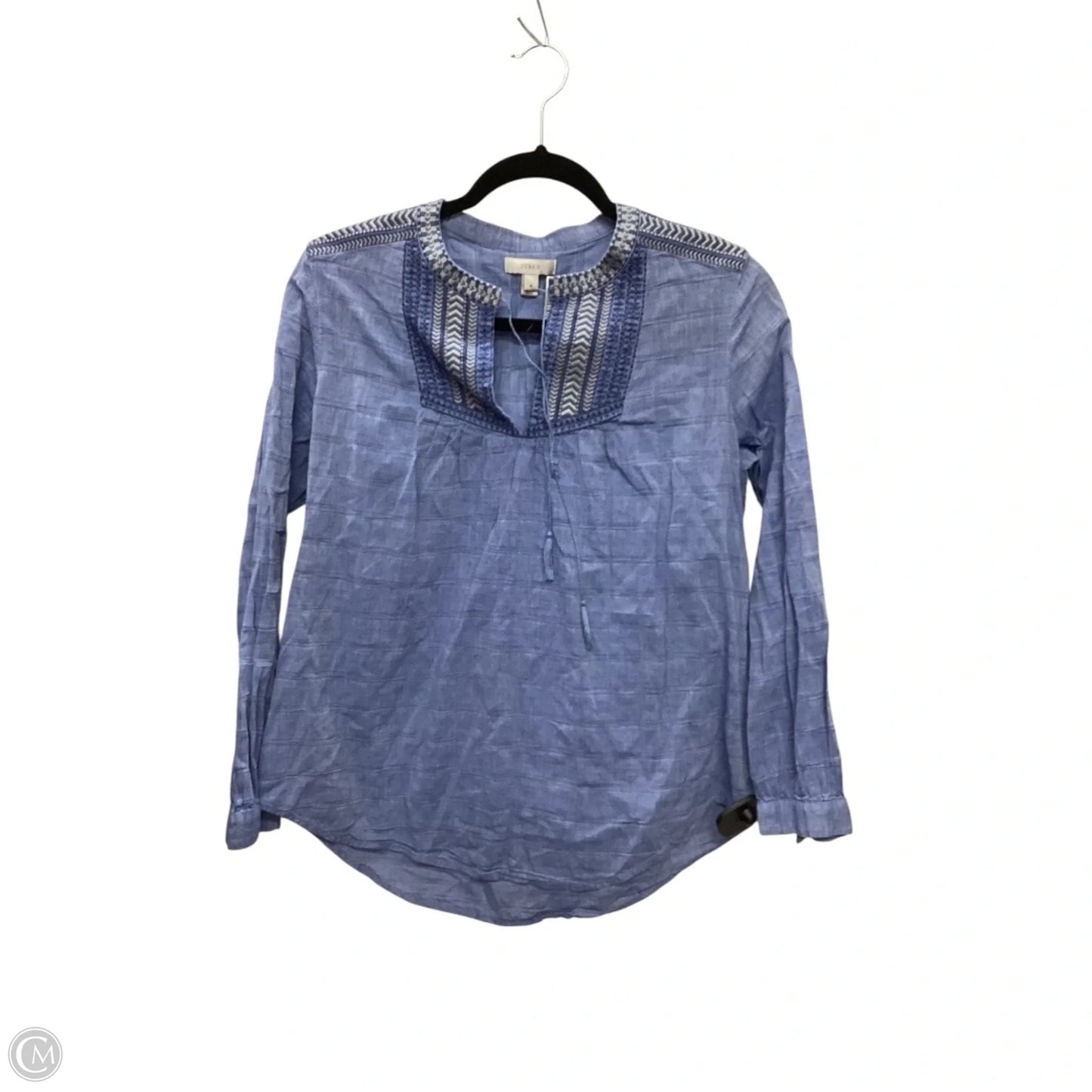 Top Long Sleeve By J. Crew In Blue, Size: 6
