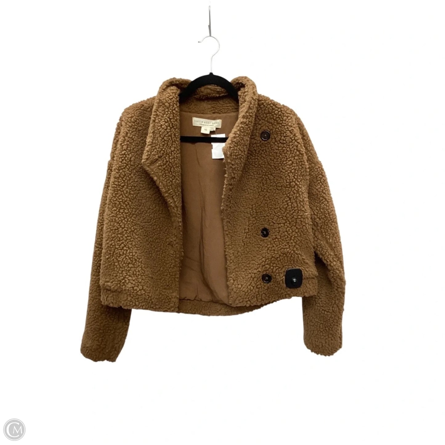 Jacket Faux Fur & Sherpa By Clothes Mentor In Orange, Size: Xs