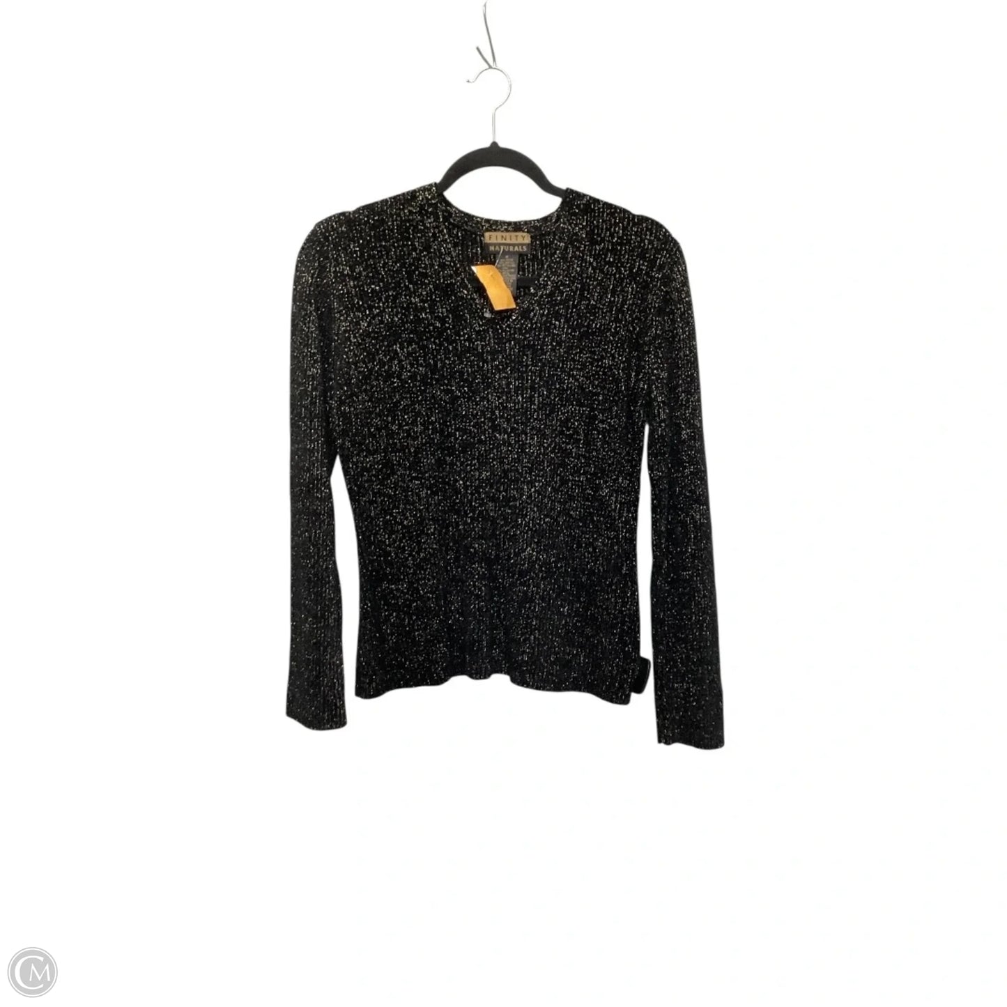 Top Long Sleeve By Finity In Black, Size: M