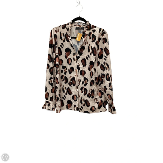 Top Long Sleeve By Eloquii In Animal Print, Size: 16