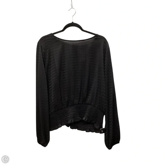 Top Long Sleeve By New York And Co In Black, Size: Xxl