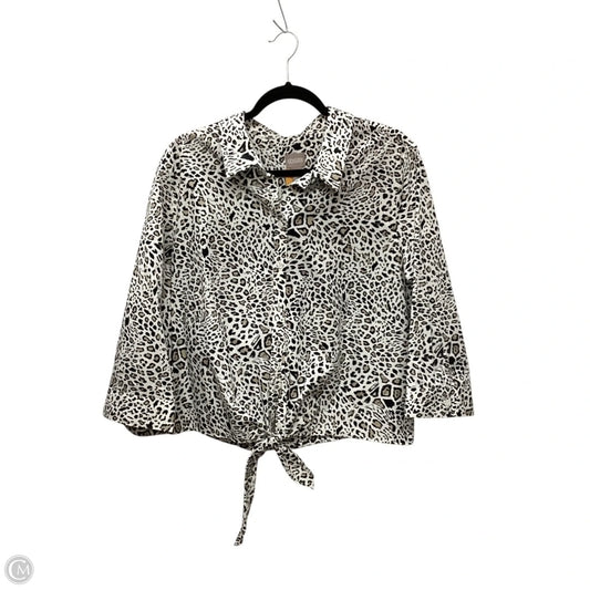 Top Long Sleeve By Chicos In Animal Print, Size: Xl