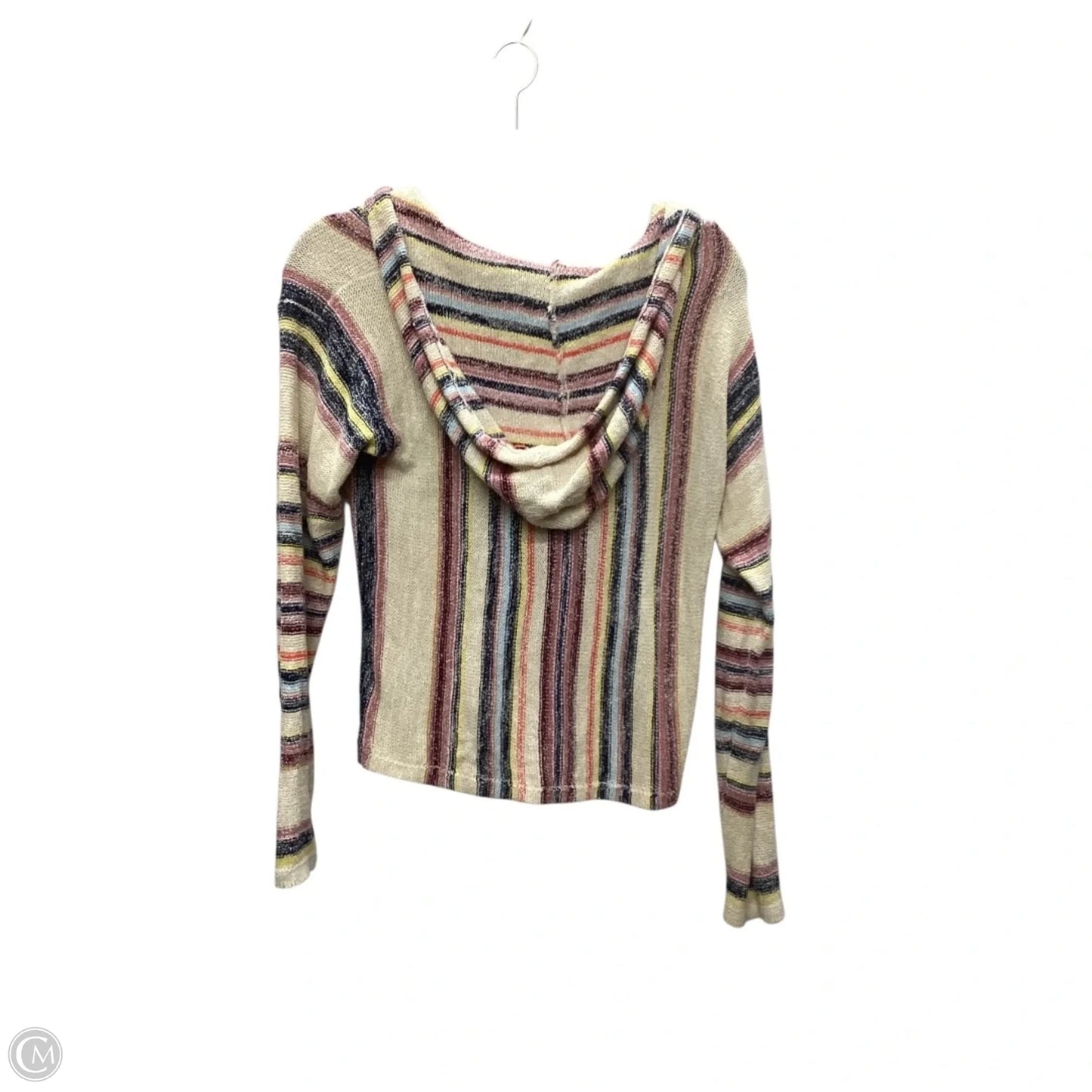 Sweatshirt Hoodie By Billabong In Striped Pattern, Size: L