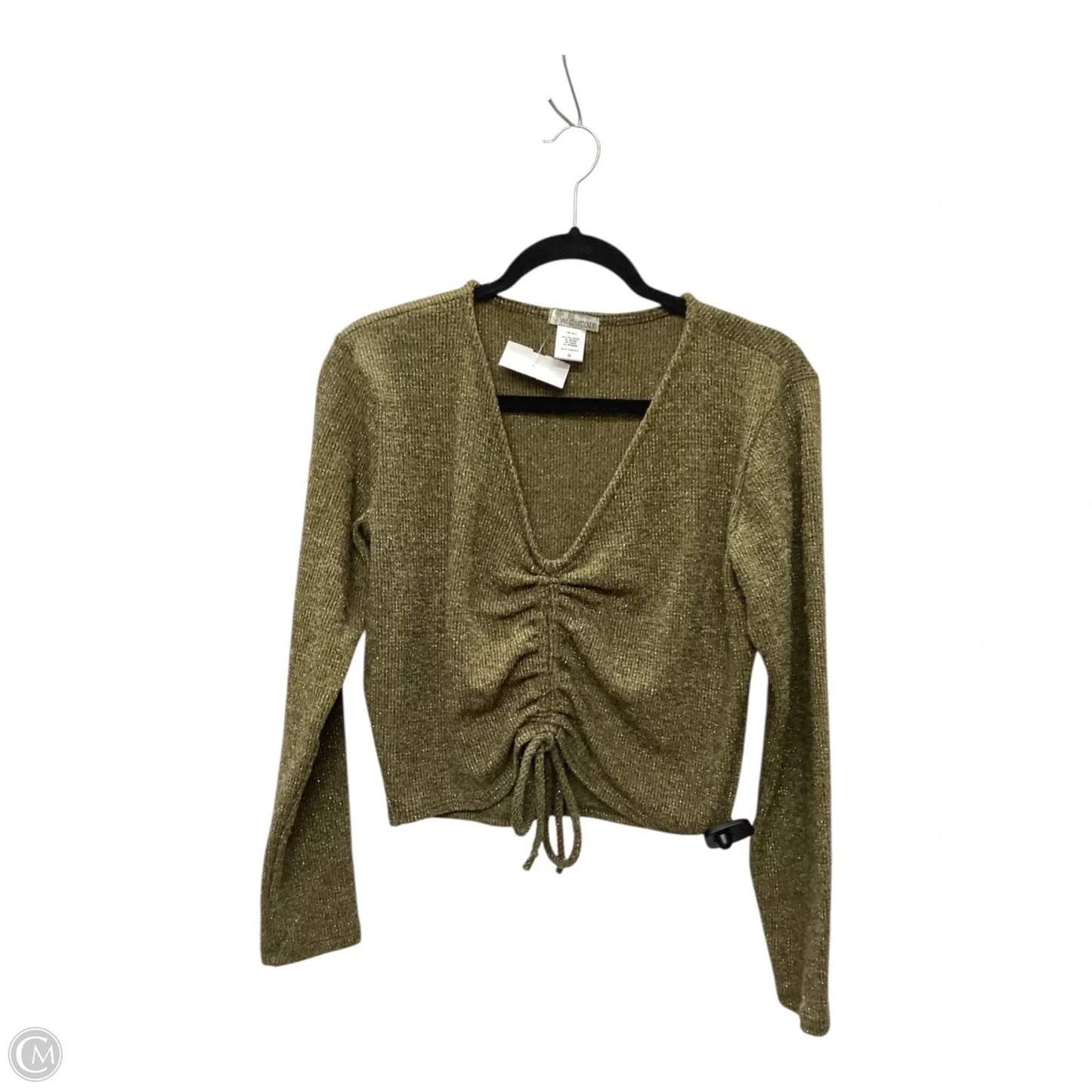 Top Long Sleeve Basic By Clothes Mentor In Gold, Size: M