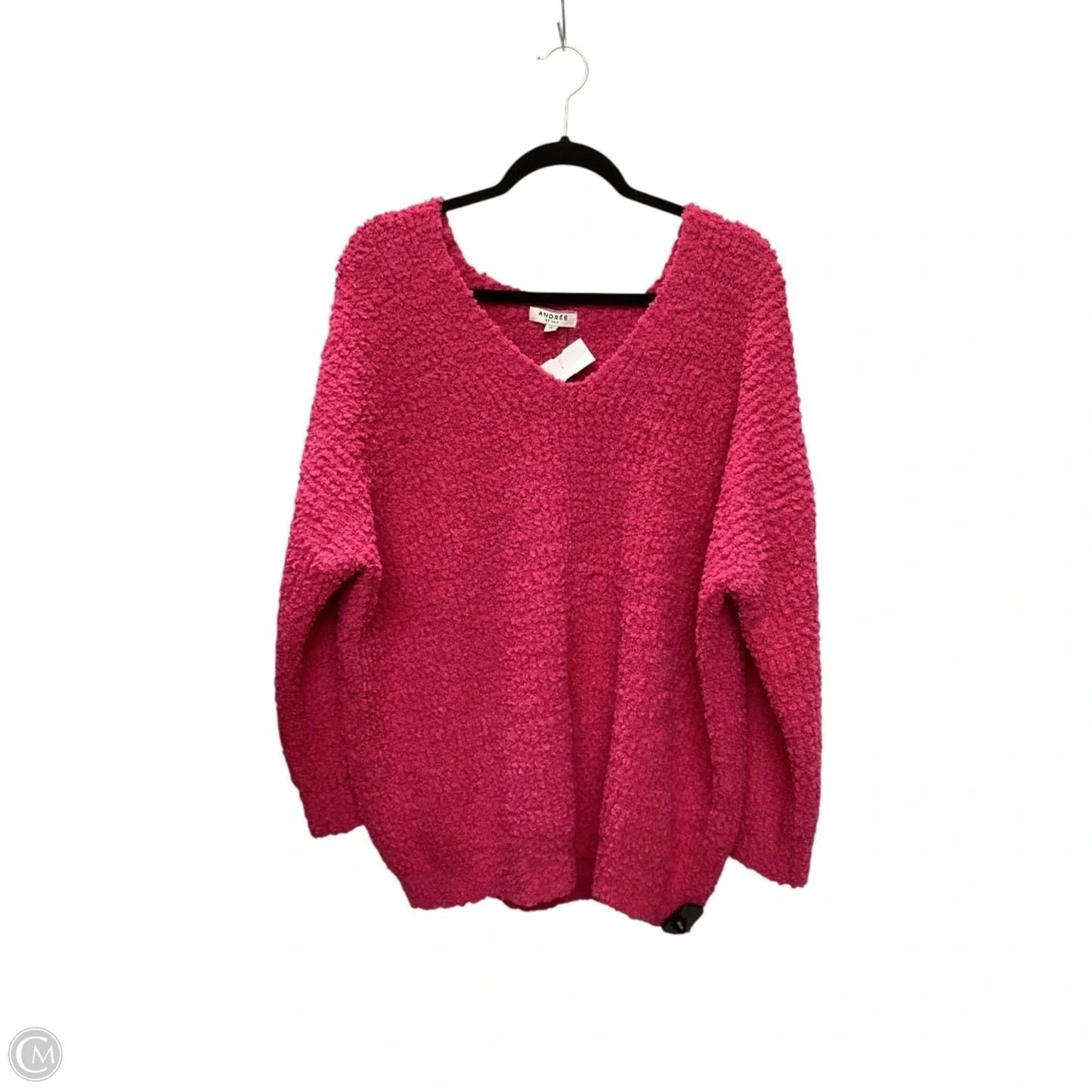 Sweater By Andree By Unit In Pink, Size: 1x