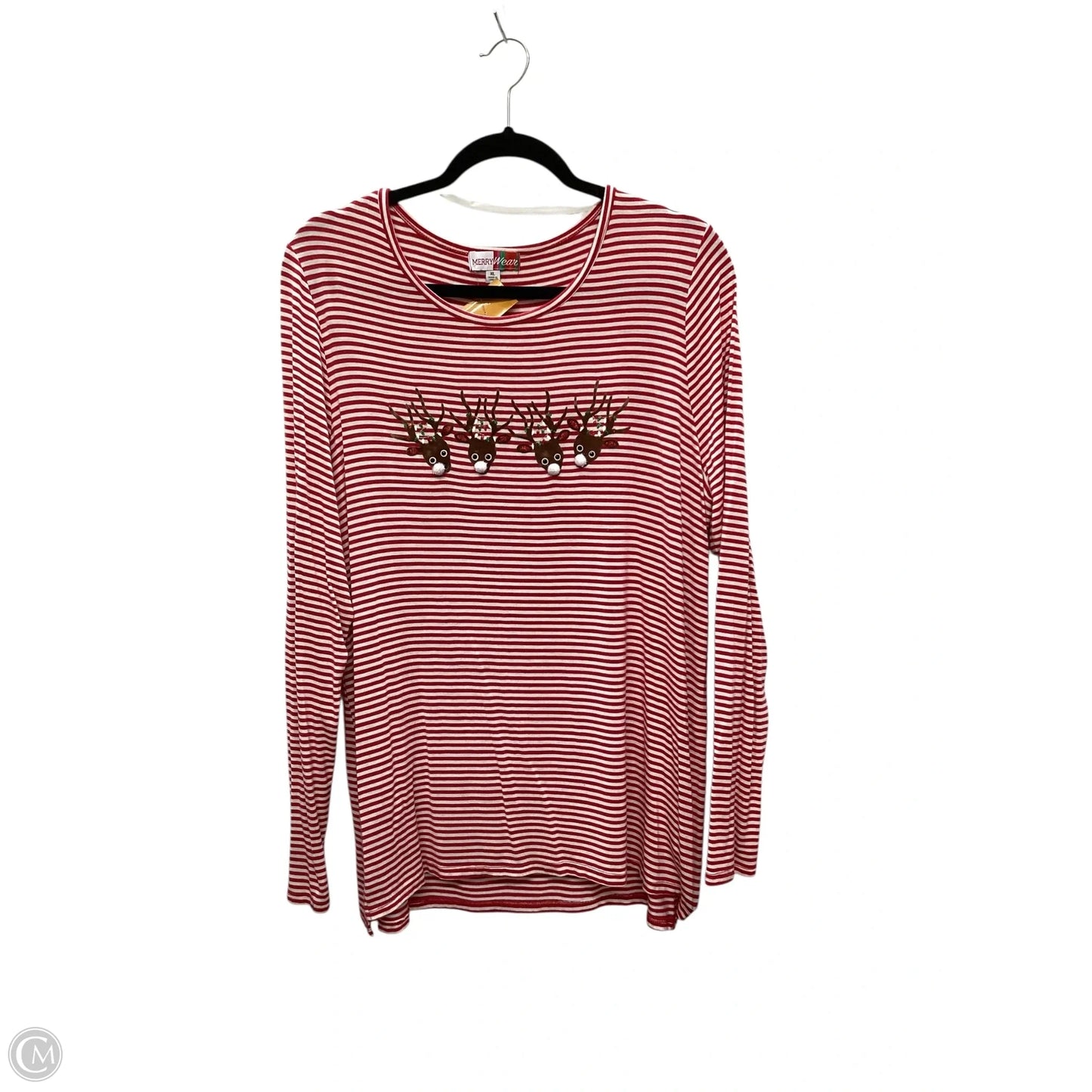 Top Long Sleeve By Clothes Mentor In Striped Pattern, Size: Xl