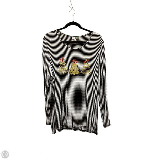 Top 2pc long Sleeve By Clothes Mentor In Striped Pattern, Size: Xl