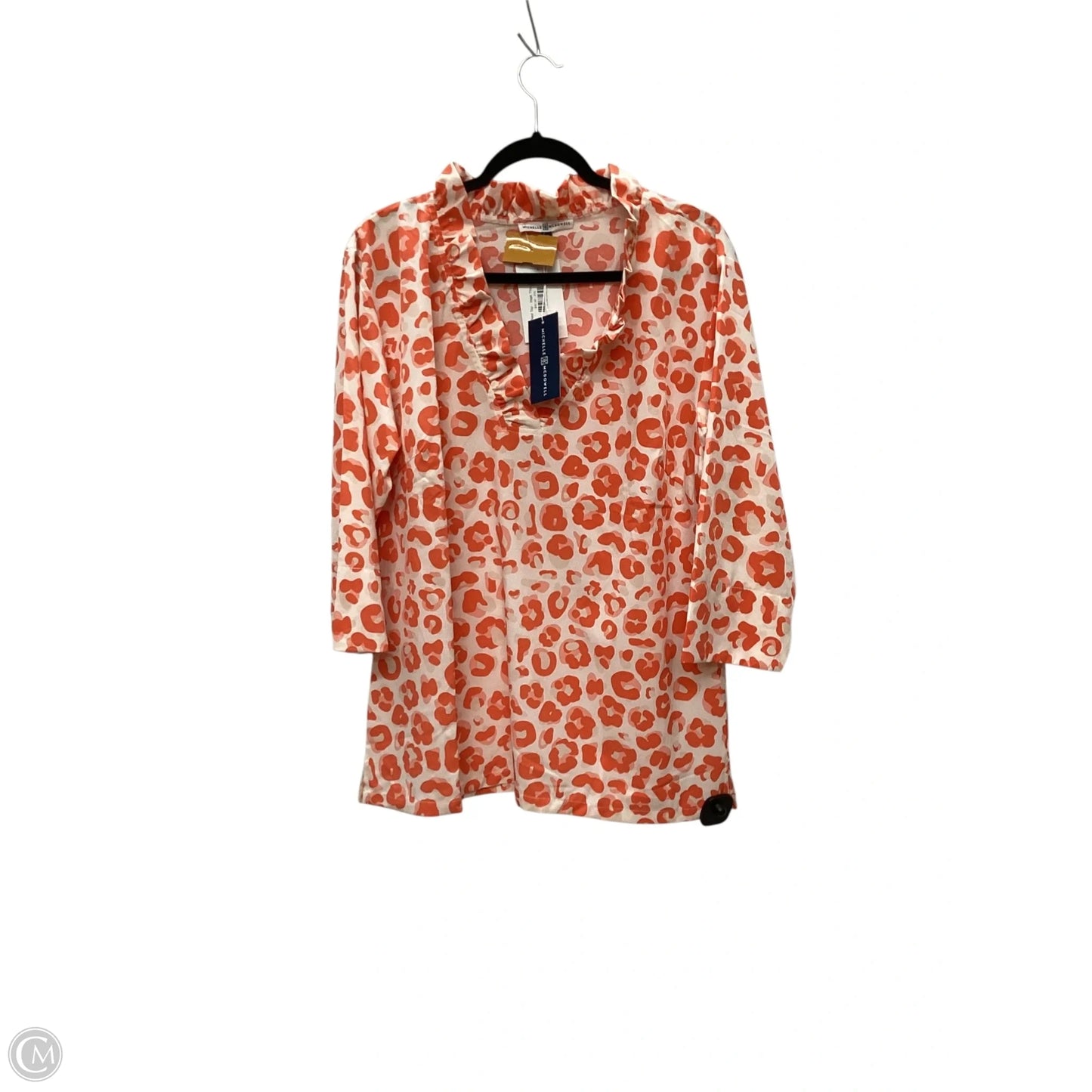Top Short Sleeve By Michelle Mcdowell In Orange, Size: Xxl